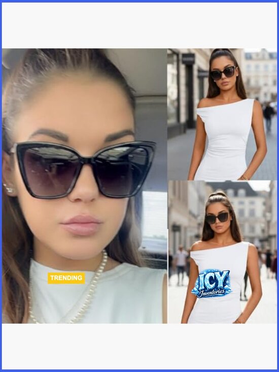 Handmade Acetate Oversized Cat Eye Sunglasses UV400 Protection for Driving main image 4